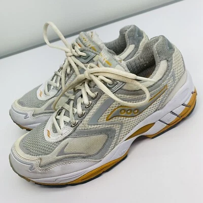 Zapatos para correr Saucony 1542-1 3D Grid Triumph plateados/naranja para mujer talla 8,5 LR65 Foto 1 de 4