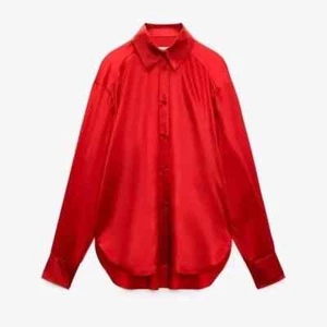 ZARA 100% SILK BLOUSE - NWT - Picture 1 of 4