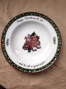 Tazón de sopa International A Christmas Story Rim Feliz Navidad a todos, bolsa de Santa - Imagen 1 de 2