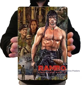 Rambo First Blood Sylvester Stallone Film Metall Poster - Blechschild - 20x30cm - Bild 1 von 6