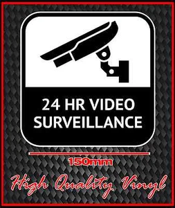 PEGATINA DE SEÑAL DE ADVERTENCIA CCTV 24 HORAS VIDEOVIGILANCIA TOTALMENTE NUEVA ESTILO 8 - Imagen 1 de 1