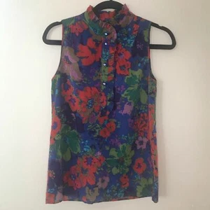 J. Crew Floral Tank Bluse Größe 0 - Bild 1 von 7