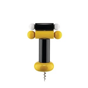 Alessi Corkscrew in beech-wood, black, yellow and white. Alessi 100 Values Co... - Picture 1 of 1