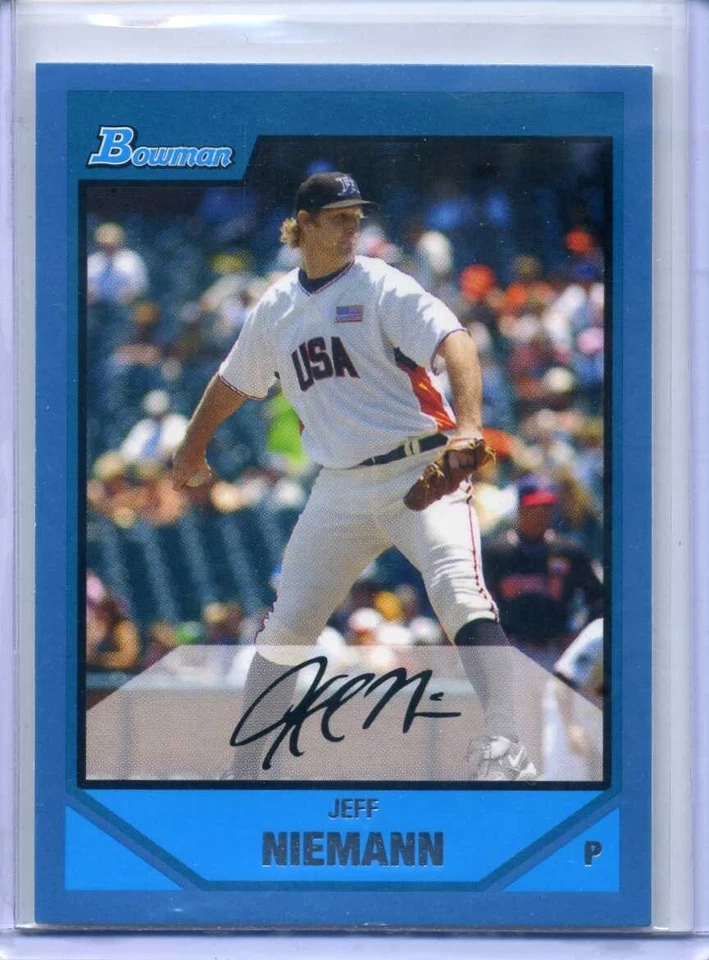 JEFF NIEMANN 2007 Bowman Draft BLUE BORDER #75/399 - DEVIL RAYS - Image 1 of 2