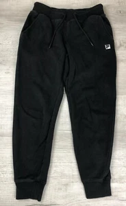 Fila Sweatpants Black Tapered Leg Joggers Mens Size Small - Picture 1 of 12