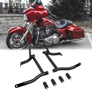 For Harley Touring Road Glide 2009-2024 Rear Saddle Bag Guards Crash Bars Glossy - Picture 1 of 19