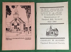 Lot Of 2 Thetford Vermont Booklets Congregational Church Beloved Village - Picture 1 of 5