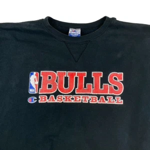 Champion Vintage Chicago Bulls Sweatshirt XXL 90s Team Issued NBA Reverse Weave - Picture 1 of 15