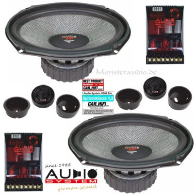 AUDIO SYSTEM X 609 EVO 6x9" 2-Wege Lautsprecher Set oval Boxen 360 Watt X-ion
