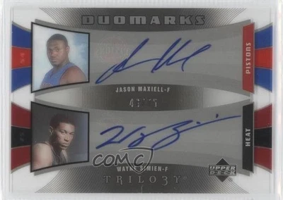 2005 Upper Deck Trilogy Duomarks /75 Wayne Simien Jason Maxiell Rookie Auto RC - Image 1 of 2