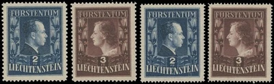 1951, LIECHTENSTEIN, PAREJA REAL, PERF 12,5x12 Y Perf 14, NH, SC#259-60, a Foto 1 de 2