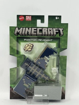 Mattel Minecraft PHANTOM w Phantom Membrane & Quartz Block 4.5" Figure NEW 2025 - Image 1 of 2