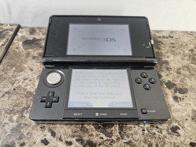 Nintendo 3DS Handheld System Cosmo Black 3D Screen Tested Works No Charger Stylu