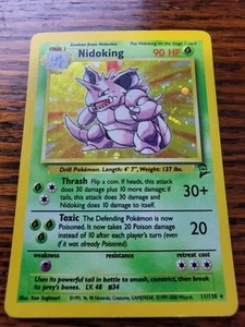 1999-2000 Pokemon Nidoking Holo Base Set 2 Card 11/130 Rare 2nd Edition - MP* - Picture 1 of 3