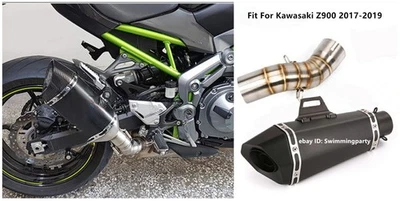 For Kawasaki Z900 2017-2019 Slip 51MM Exhaust System Mid Link Muffler Tail Pipe - Image 1 of 4