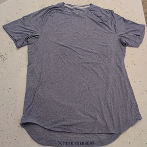 Lululemon Mens Medium Better Everyday Short Sleeve Breathable Shirt Blue - Picture 1 of 9
