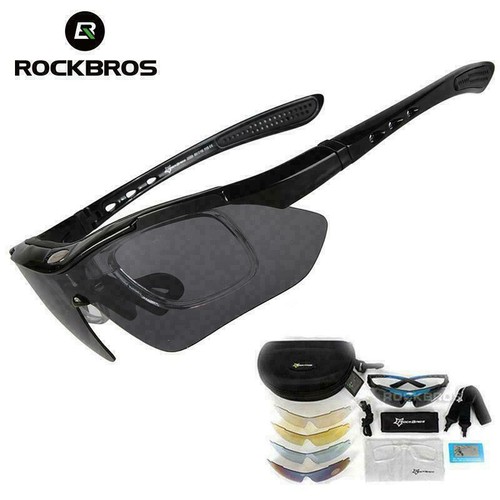 ROCKBROS sunglasses polarized Cycling Glasses Mens Outdoor Sports Driving 5 lens