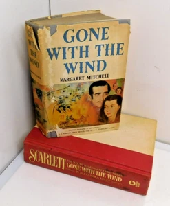 2 Book Set Gone with the Wind & Scarlet Book Club Edition Hardcover 1936/1964 - Imagen 1 de 9