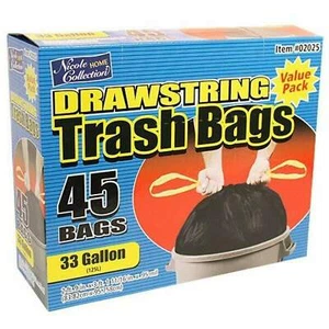 Nicole Home Collection 33 Gallon Tall Kitchen Drawstring Trash Bags - Picture 1 of 3