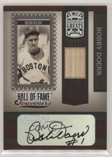 2005 Donruss Greats Hall of Fame Souvenirs Bats Signatures Bobby Doerr Auto HOF