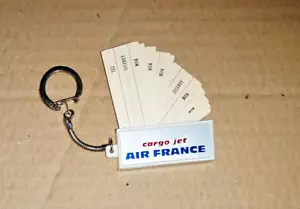 AIR FRANCE cargo jet memo keychain aviation address old - Picture 1 of 1