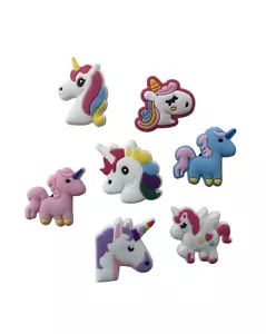 Dijes para zapatos Unicornios accesorios para zapatos 7 piezas, dijes 7 piezas - Imagen 1 de 1