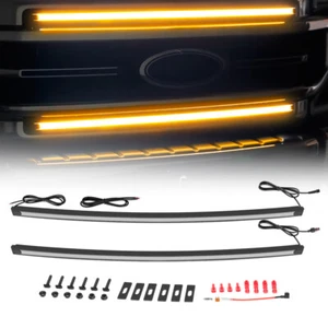For 2020-2022 Ford Super Duty F250 F350 LED Grill Accent Light Bar Kit DRL Amber - Bild 1 von 14