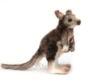 Pademelon with Joey Realistic Hansa Soft Animal Plush Toy 27cm **FREE DELIVERY** - Picture 1 of 3
