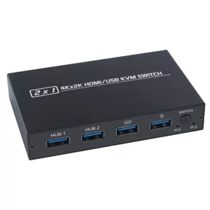 4K KVM Switch HDMI 2 Port Box USB HDMI Switch for 2 Computers Share Monitor X3Q0 - Picture 1 of 12