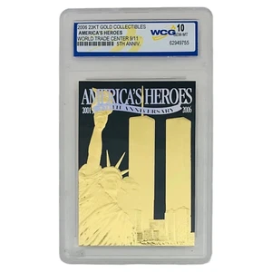 2006 23kt Gold Collectibles Americas Heroes 9/11 - WCG 10 - GEM MT 5th Anniv. - Picture 1 of 5
