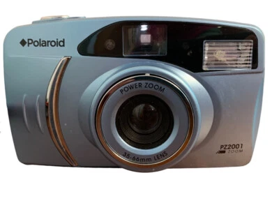 Polaroid PZ2001 Power Zoom 35-70mm Lens Point & Shoot Film Camera Blue Untested - Image 1 of 4