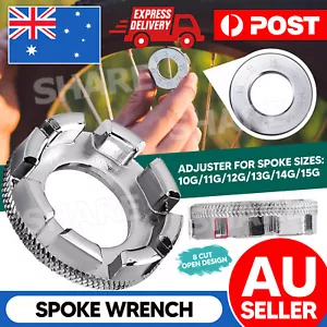 Spoke Wrench Steel Bicycle Bike Adjuster Repair Tool Wheel Spanner Vehicle Ring - Picture 1 of 9