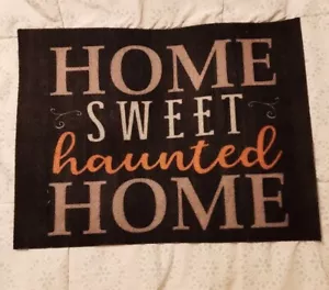 Halloween Door Mat HOME SWEET HAUNTED HOME 18x24" Fall decor 7A - Picture 1 of 2
