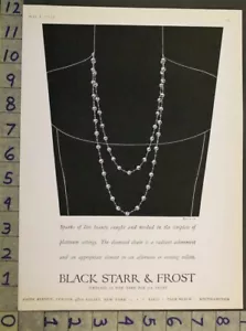 1928 COLLAR DE DIAMANTES ART DECO MODA NEGRO ESTRELLADO ESCARCHA PARIS ANUNCIO 24842 - Imagen 1 de 1
