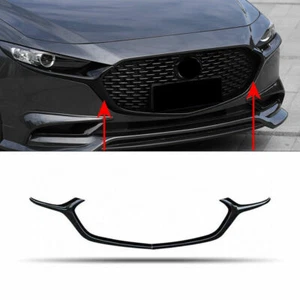 Cubierta de borde de rejilla delantera negra brillante para Mazda 3 Axela 2019-2022 - Imagen 1 de 3