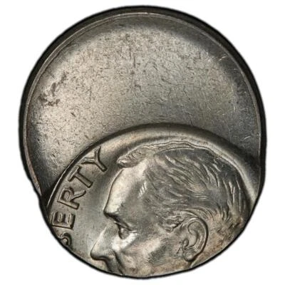 PCGS MS63 Fred Weinberg Collection 60% Off Center Silver Dime Mint Error Rare - Image 1 of 4