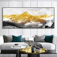 Abstract Poster Canvas Print Mountain Peaks Snow-capped Landscape Picture Decor