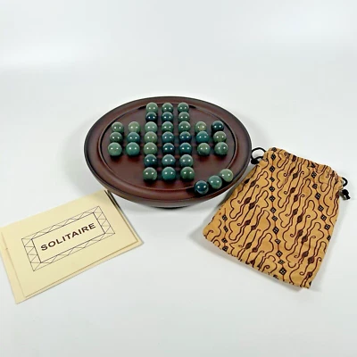 Vintage Solitaire Marble Game Made in Indonesia Khrisna Gallery - Image 1 of 4