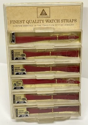 Correa de reloj JB Champion NEET de colección exhibición de tienda completa T6103 rojo pantorrilla correas retro⭐️ Foto 1 de 4