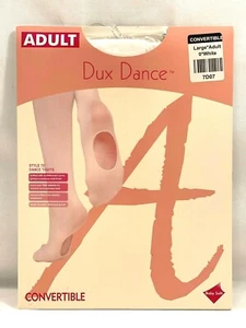 NUOVO collant convertibile adulto bianco #7D danza taglia donna SMALL MEDIUM LARGE XLG - Foto 1 di 2