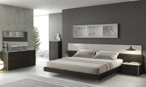 J&M Porto Premium King Bedroom Set Choice of 2 Colors, total of 5 pieces - Picture 1 of 7