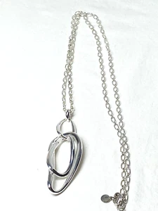 Stella and Dot Odette Link Silver Tone Necklace Lobster Close 29" - Picture 1 of 9