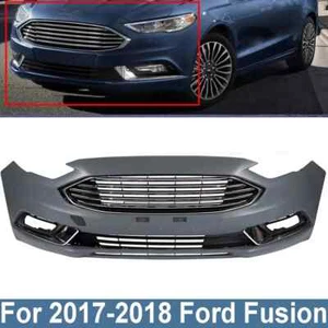 Pickup ONLY Ford Fusion 2017-2018 Front Bumper Cover Complete Assembly w Grille - Picture 1 of 15