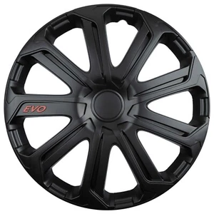 Wheel Trims 14" Hub Caps Evo Plastic Covers Set of 4  Black specific GT  - Picture 1 of 2