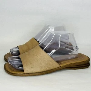 Montego Bay Club Leather Collection Sandals Slides Slip On Womens Size 8.5 - Picture 1 of 13