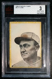 1946-47 Propagandas Montiel Cuban #42 TY COBB Detroit Tigers HOF POP 1 BVG 3 VG+ - Picture 1 of 2
