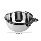 Stainless Steel Hanging Food Water Bowl Feeder For Cat Pet Dog Puppy Crat UK REL