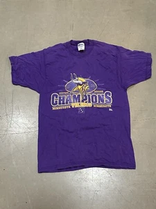 Vintage 90s Pro Player Minnesota Vikings Central Division Champions Tshirt Med - Picture 1 of 6