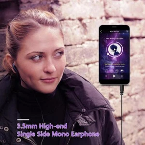 Kit per cuffie mono walkie-talkie con cavo singolo lato auricolare da 3,5 mm - Zdjęcie 1 z 7