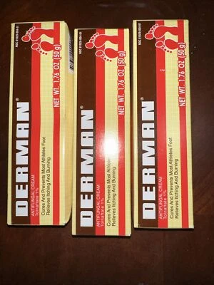 Crema antimicótica Derman 3. Para el tratamiento del pie de atleta. 1,76 oz. 11/2026 Foto 1 de 2